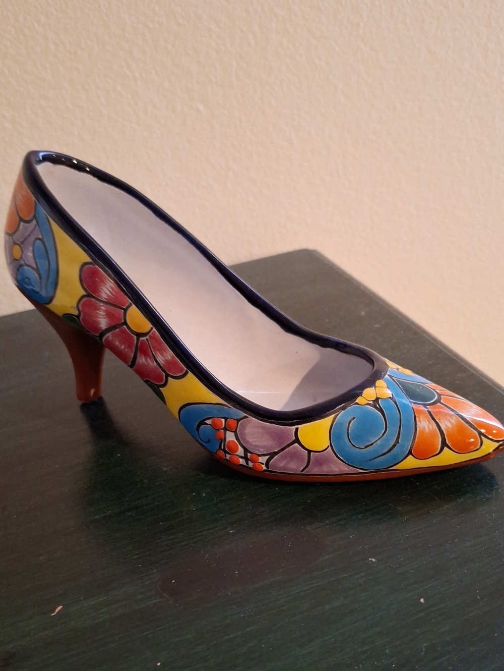 Talavera Floral High Heel Planter